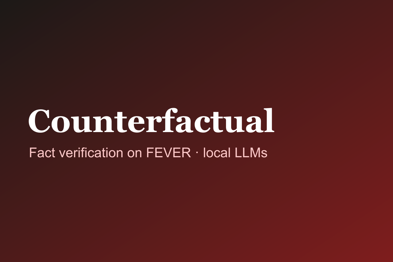 Counterfactual Fact Verification